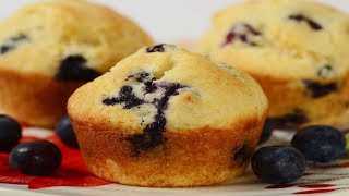 Blueberry Cornbread Muffins Recipe Demonstration - Joyofbaking.com