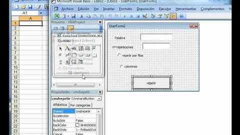 Excel 2003 vba: Formulario escribe una palabra un nº de repeticiones en fila o columna(video 1/2)