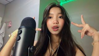 ASMR|WET&DRY Mouth Sounds and Hand Movement,Whisper(Thai)~asmr elle~