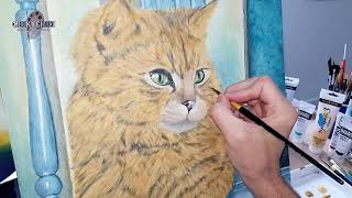 How to paint a cat in acrylic