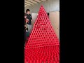 70時間かけて作った紙コップタワーをまさかの...