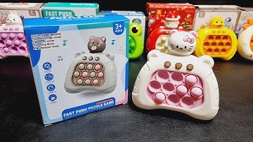 2 Minutes Satisfying with Unboxing New Hello Kitty Push Pop It Eletrônico Fidget Toy ASMR