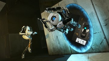 Portal 2: Co-op Splitscreen Multiplayer Gameplay Walkthrough Part 4