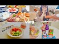 【vlog】一人暮らしのとある日/ヘルシー自炊🍳友達と大食いBBQ会開催🍖やっぱり食べ過ぎ....🐷❤️