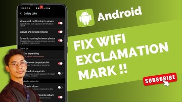 How to Fix Exclamation Mark on WiFi Android !