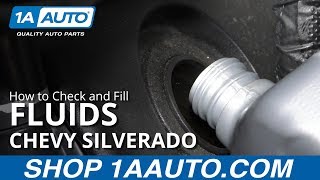 How to Check and Fill Fluids 14-19 Chevy Silverado