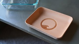 Making a WET MOLDED Leather Valet Tray using KITCHEN TUPPERWARE