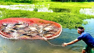 🎣 OMM Fishing 2009 🌊Big catch moments at the dam!Throwing the net and landing giant fish with full