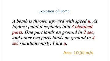 Most Tricky Explosion-of-Bomb Question EVER! | Only Legends Solve This 🔥 | JEE NEET Physics
