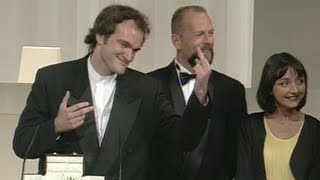 Pulp Fiction 1994 - Cannes Film Festival - Tarantino's Palme d'Or Acceptance Speech