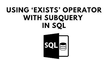 SQL Tutorial #31 Using EXISTS operator with subquery in SQL (With Example)
