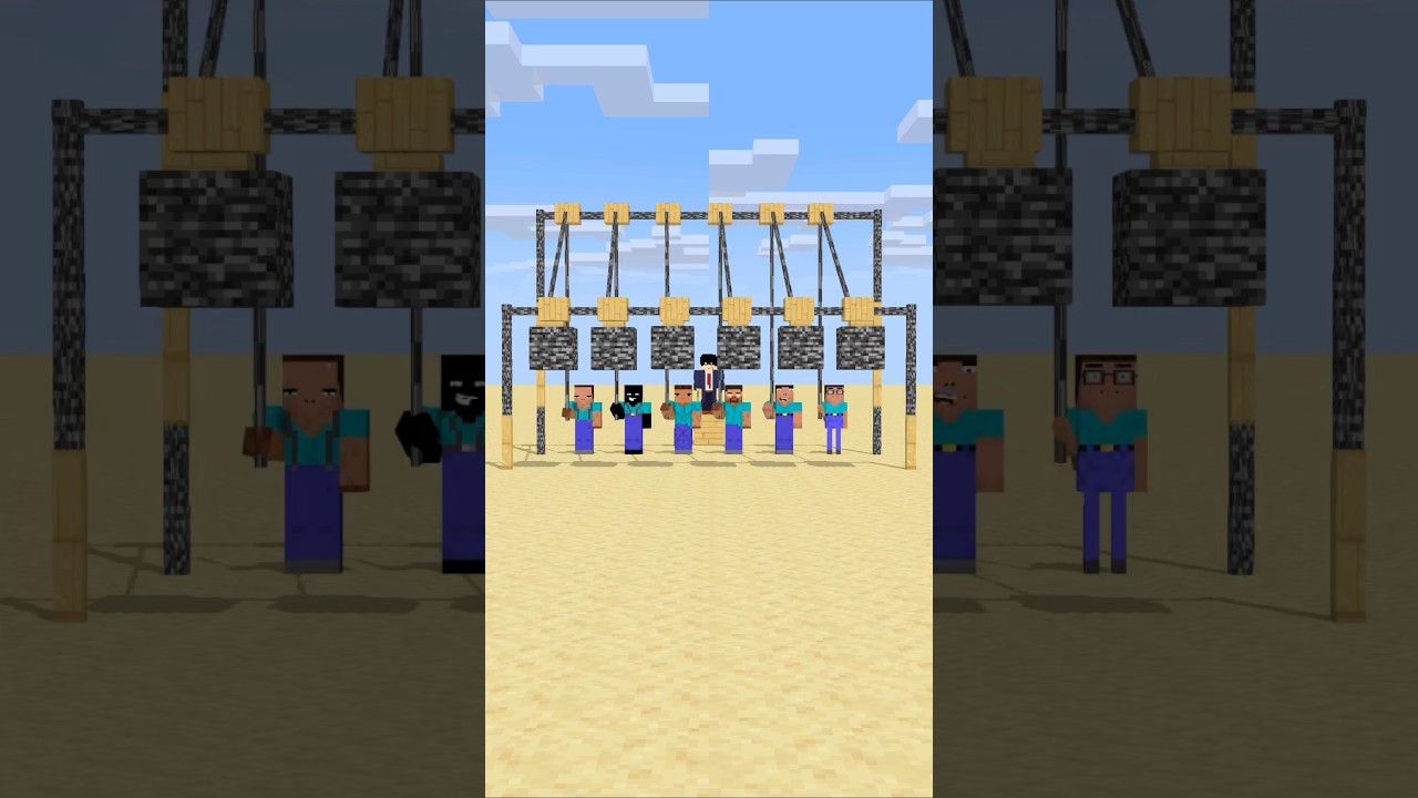 HELP Herobrine To Power Up And Win The Who Can Pull The Most 