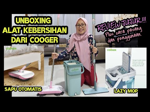 REVIEW JUJUR, Lazy Mop & Sapu Otomatis dari Cooger | UNBOXING Sapu dan Pel Cooger