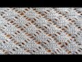 Diamond Lace Crochet Stitch - Right Handed Crochet Tutorial