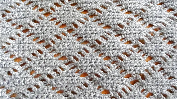 Crochet Stitch: Diamond Lace Crochet Stitch - Right handed #crochetstitch #filetcrochet