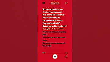Call Me Maybe Carly Rae Jepsen Follow For More Lyrics Callmemaybe Lyrics Slyrics26 Music 