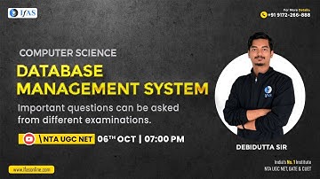 Database Management System in Hindi | UGC NET | Computer Science | IFAS