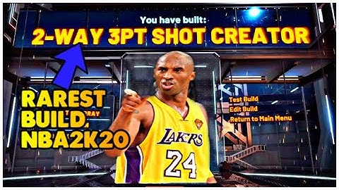 RAREST BUILD IN NBA2K20 2-WAY 3PT SHOT CREATOR!! MOST OVERPOWERED BUILD AND BEST BADGES IN NBA2K20!!