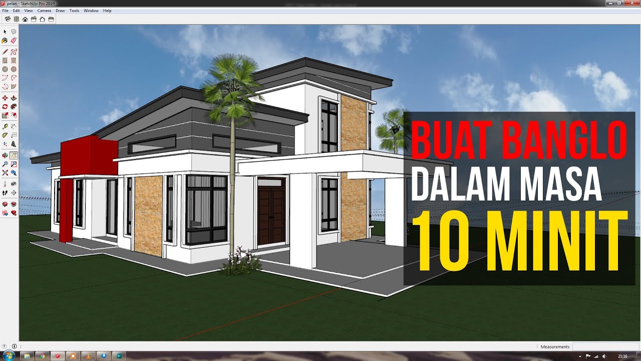 Belajar Sketchup Buat Rumah Banglo Moden  2022 YouTube