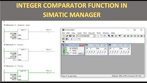 Simatic Manager-06: Integer number comparsion in Simatic Manager