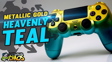 Metallic Gold and Teal Fade | Custom Controllers | Controller Chaos