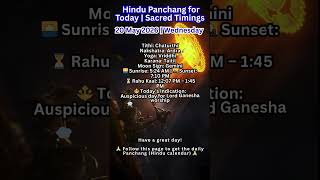 20 May 2026 Hindu Panchang for Today  Sacred Timings