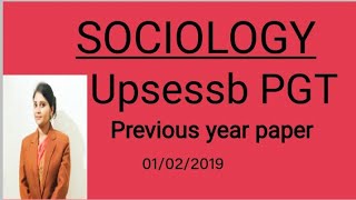 pgt sociology solved paper 2019 || pgt sociology answer Key 2019