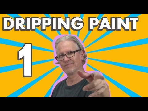 How to Paint Abstract Art on Canvas with Acrylics - Drip Technique 1