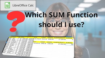 How to use the Sum Functions in LibreOffice Calc
