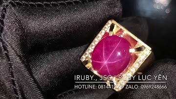 Đá ruby sao yên Bái - nhẫn ruby sao tự nhiên đẹp - IRUBY