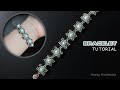 Seed beads and pearls beaded bracelet tutorial