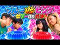 衝撃の結末！？ブルー vs ピンク！家族で色縛り巨大ゼリー作り対決したらまさかの結果に…！？