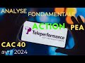 Bourse  analyse fondamentale  action teleperformance cac 40 pea centre dappels modration web