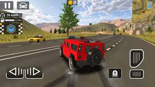 Red Hummer Jeep Police Car Driving Games - 01 | Police Car Drift Driving Simulator | Android Games