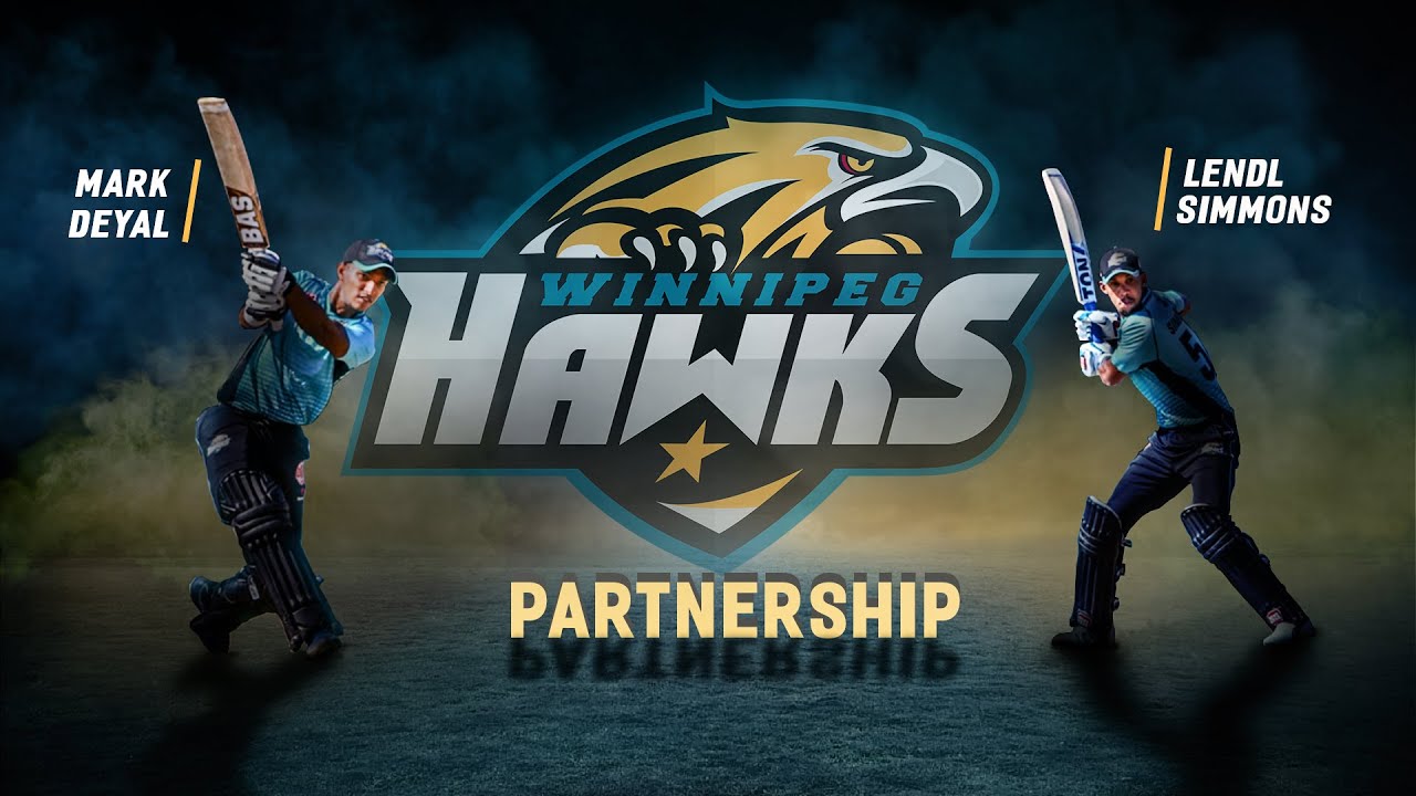 Highest partnerships GT20 Canada Season 1 | Lendl Simmons and Mark Deyal | Winnipeg Hawks