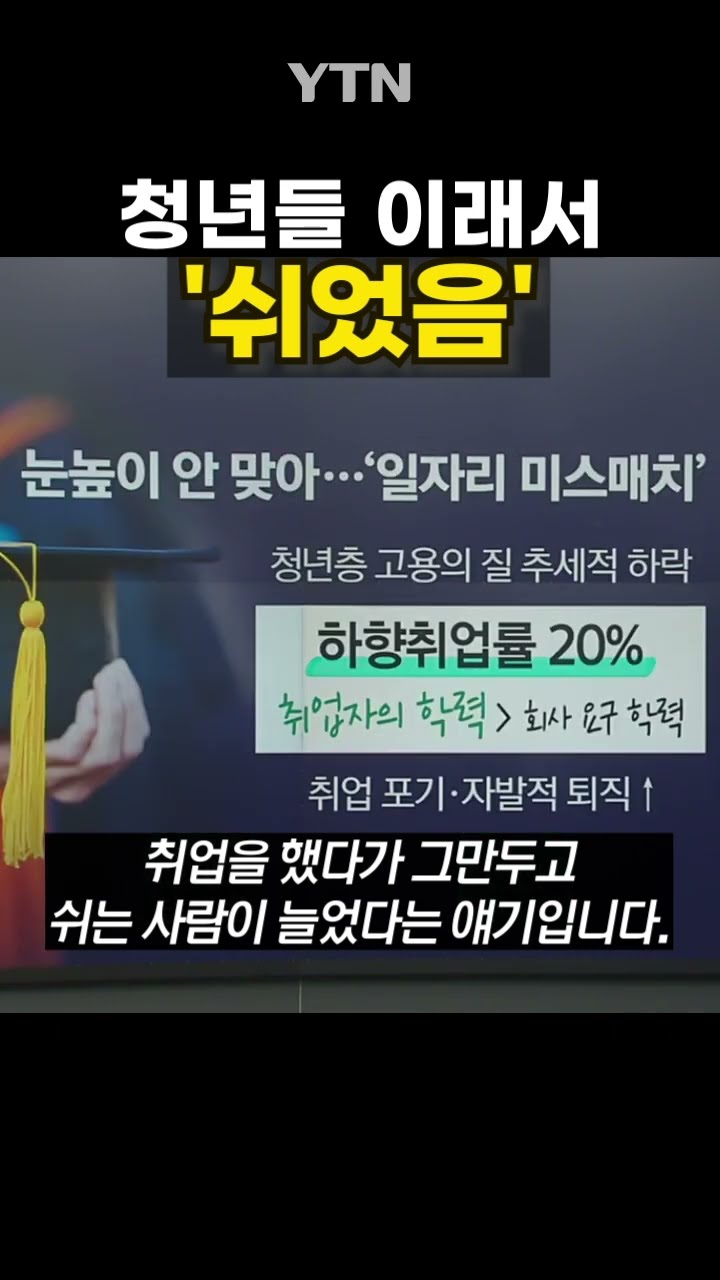 청년들 이래서 쉽니다 #shorts / YTN