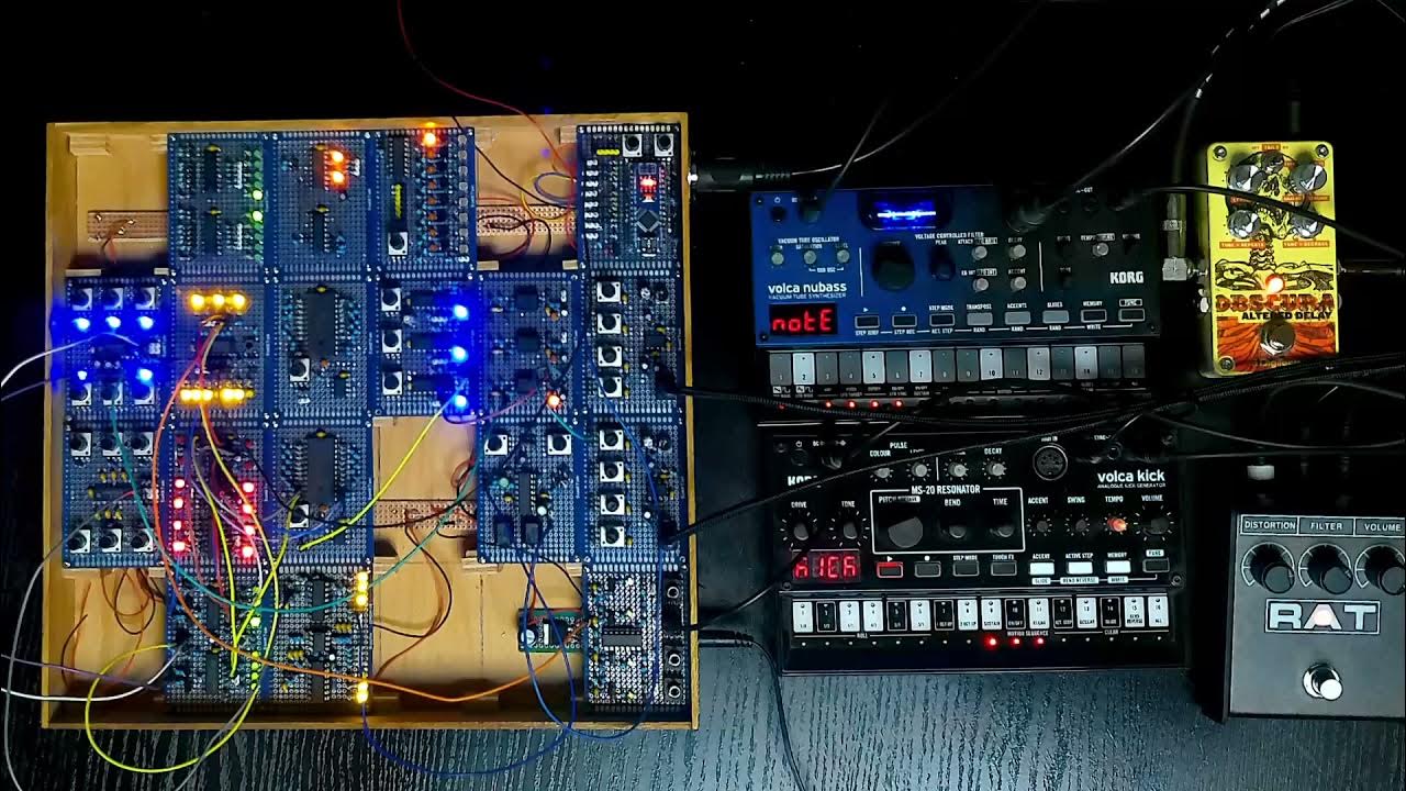 LoFi Chiptune/Drone Jam DIY synth & Volca Kick & NuBass