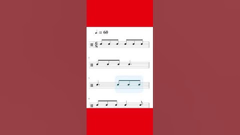 Tập gõ nhịp 6/8 với nốt đen và nốt móc đơn