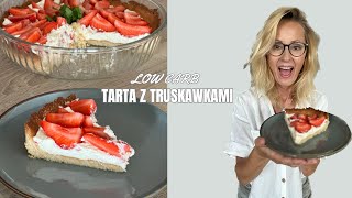 Tarta z truskawkami o niskiej ilości węglowodanów🍓/szybkie ciasto LOW CARB!