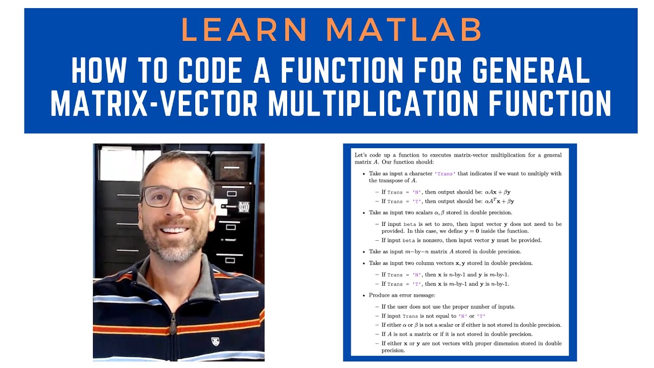 How to code a function for vector multiplication? - YouTube