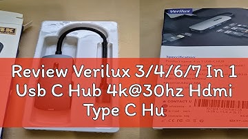 Review Verilux 3/4/6/7 In 1 Usb C Hub 4k@30hz Hdmi Type C Hub Pd 100w Multiple Port Usb Hub For Lap
