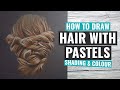 How to Draw Realistic Brown Hair with Pastel Pencils - Pitt Pastel Tutorial