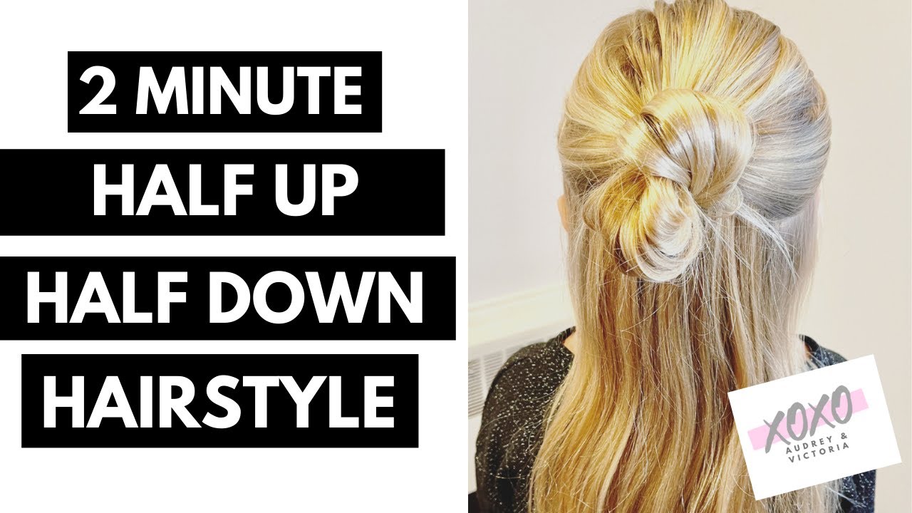 Half up half down bun hair tutorial | Foxy Locks