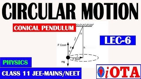 CIRCULAR MOTION||LEC-6||CONICAL PENDULUM