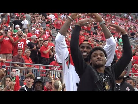 Lebron and bronny finish a fan's o-h with the iconic i-o | espn college football