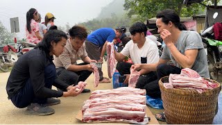 Zon brings wild boar meat goes to market sell, Take care of the pet, Cooking, Vàng Hoa