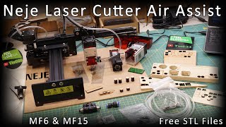 NEJE Laser Cutter Air Assist [unbox/assembly/first test] + STL files