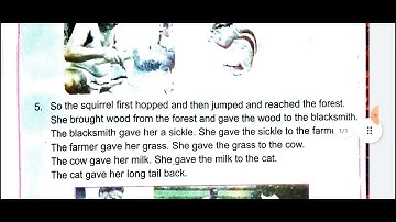 The squirrel with his long tail              Class- 4, Lesson-4, Part-2 (odia medium)