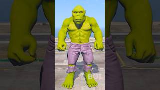 HULK + KONG = ULTIMATE GIANT HULK KONG 😲 #shorts #gta5 #spiderman