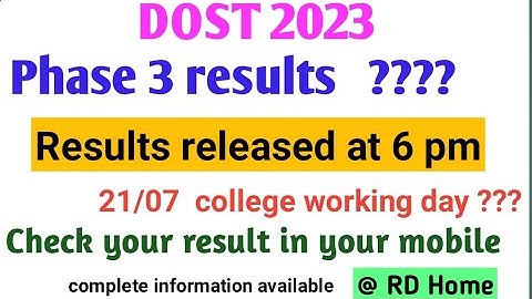 DOST 2023 Phase 3 results